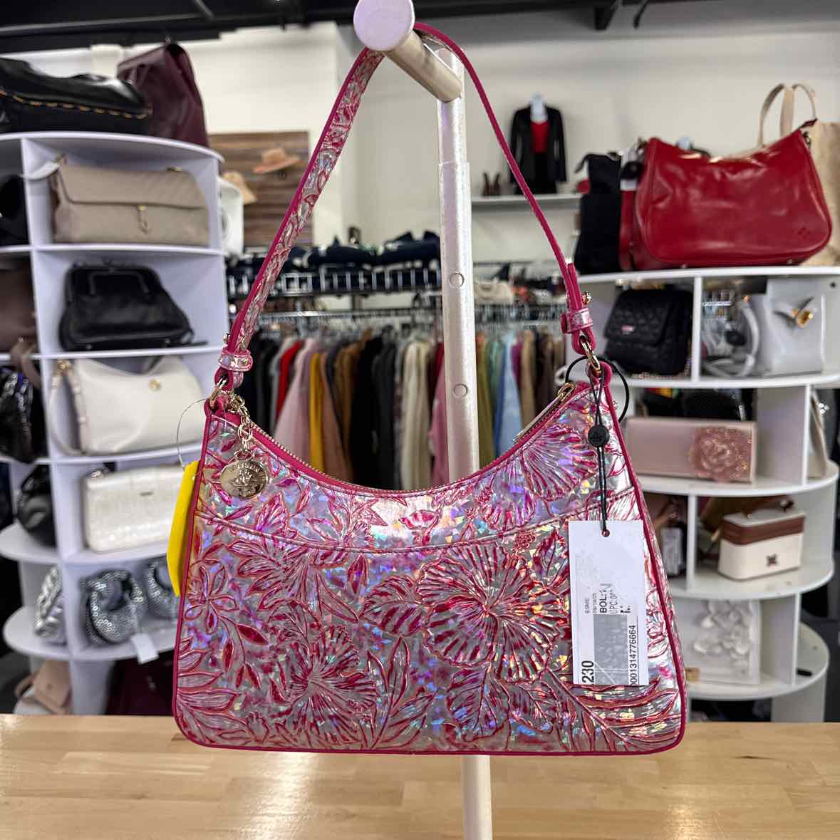 Brahmin Pink Leather Handbag