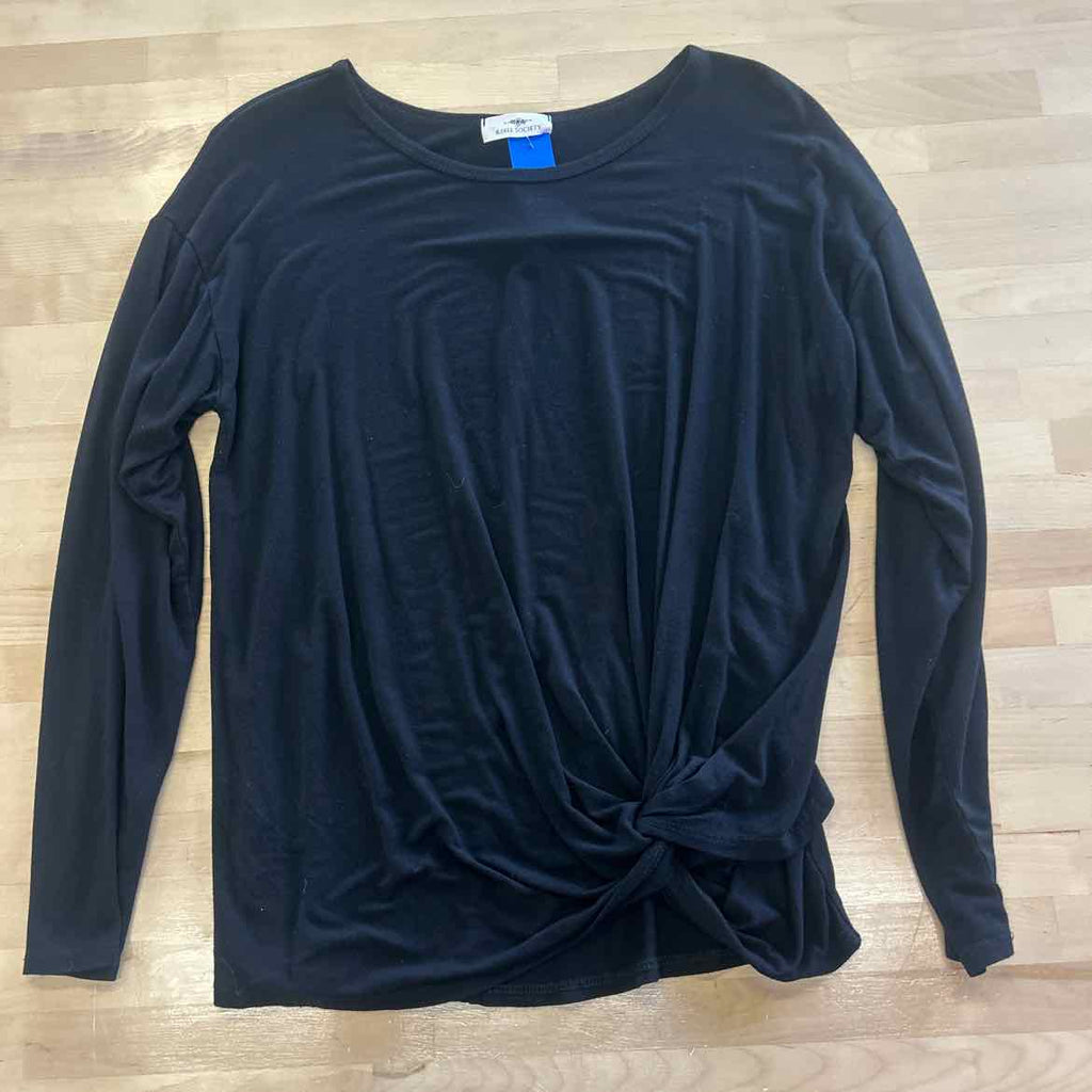 Rebel Society Size M/L Black Preloved Blouse LS