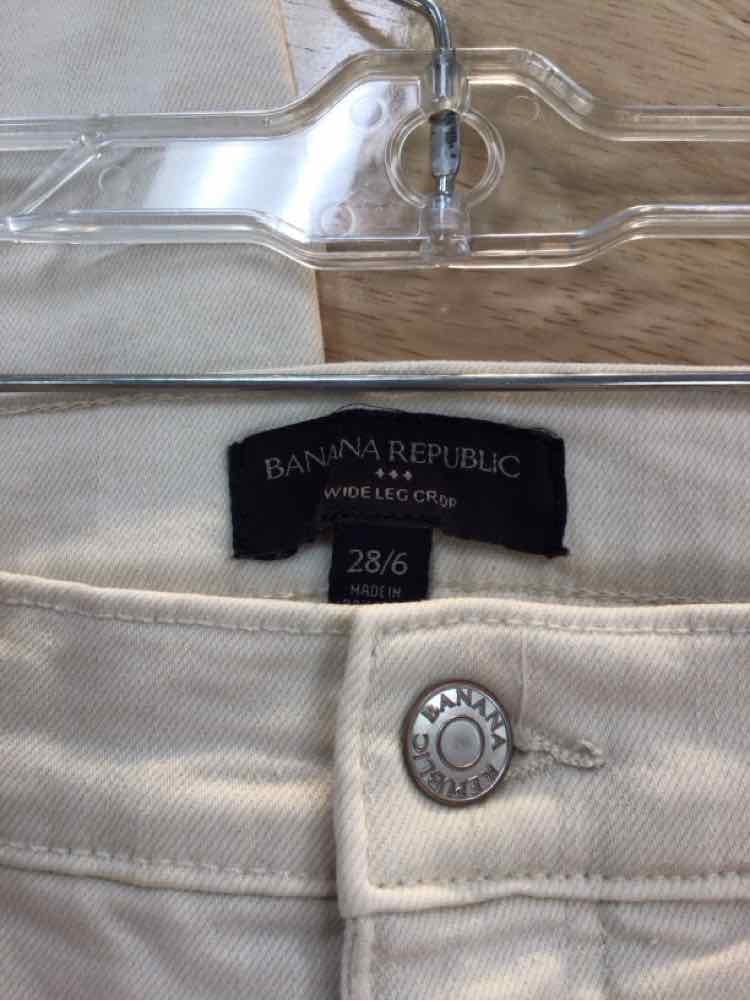 Banana Republic Size 6 Off White Preloved Jeans