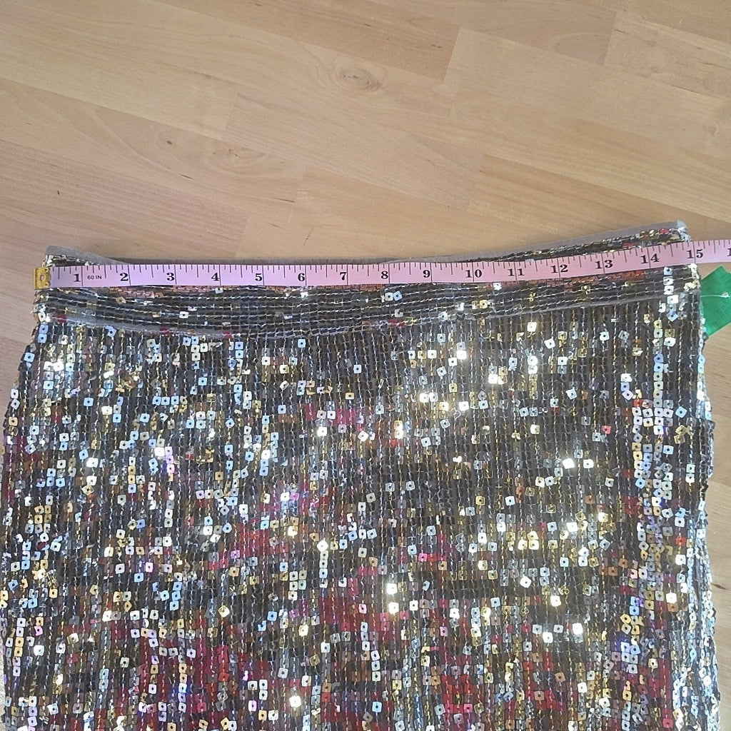 Abercrombie & Fitch Size 8 Gold & Silver Preloved Skirt
