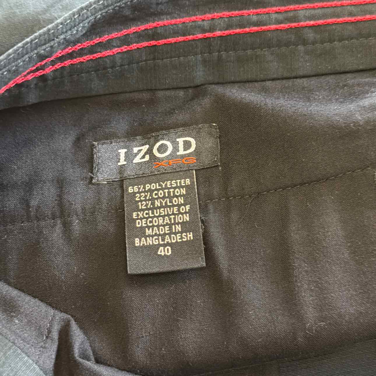 Izod Men's Size 40 Black MENS Shorts