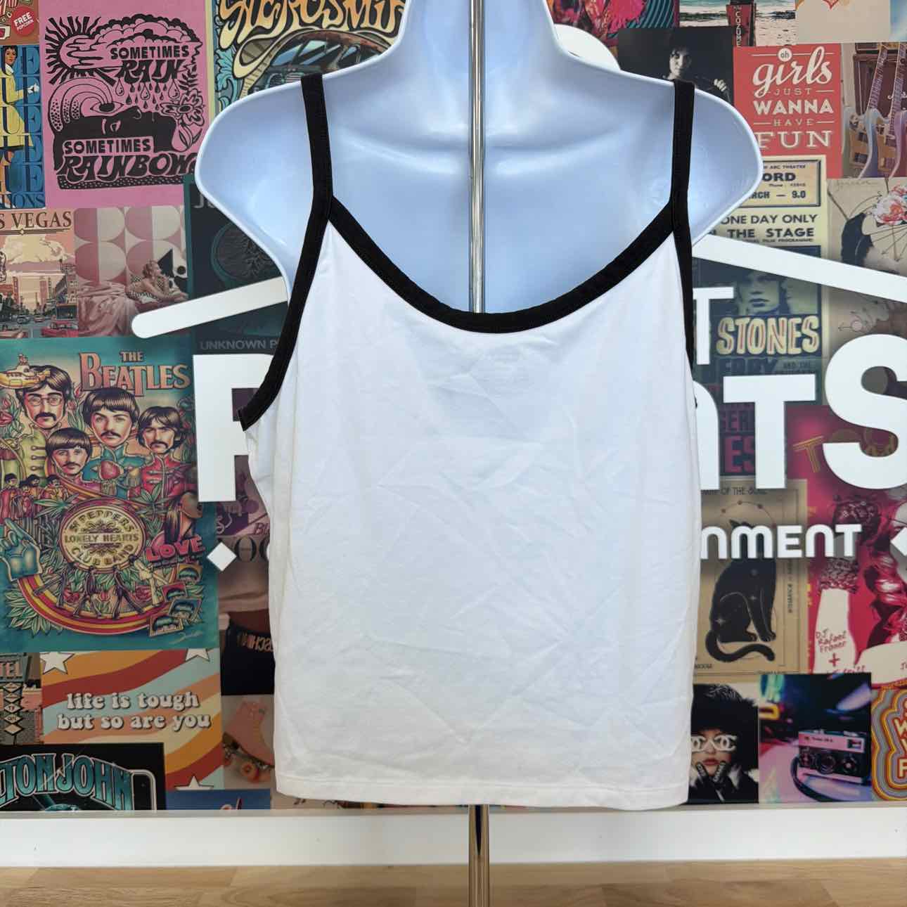 Levi's Size XXL Molly Tank Top - Festival Logo Bright White/pirate Black