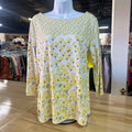 Charter Club Size M Yellow Preloved Blouse LS