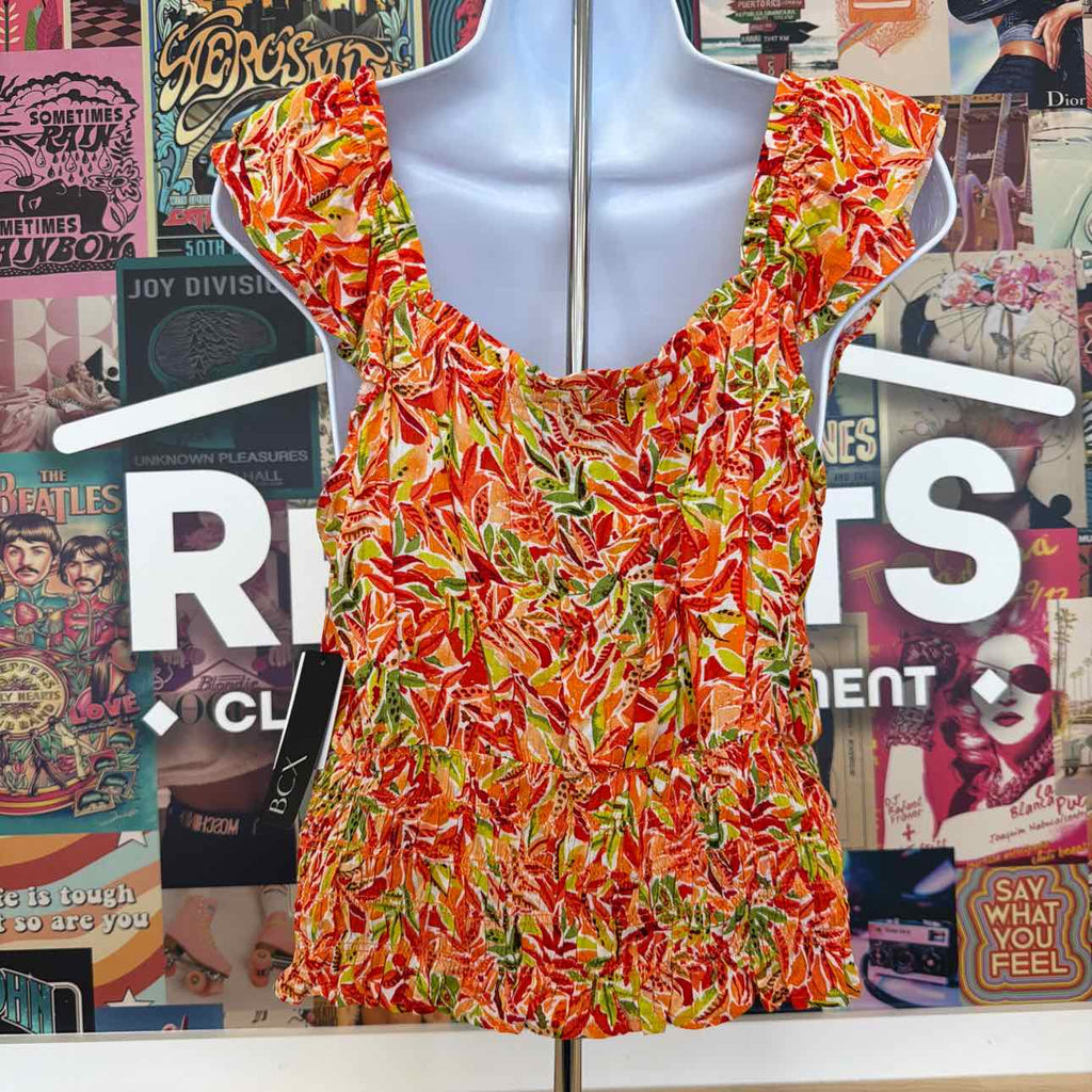 BCX Size XL Printed Sleeveless Top