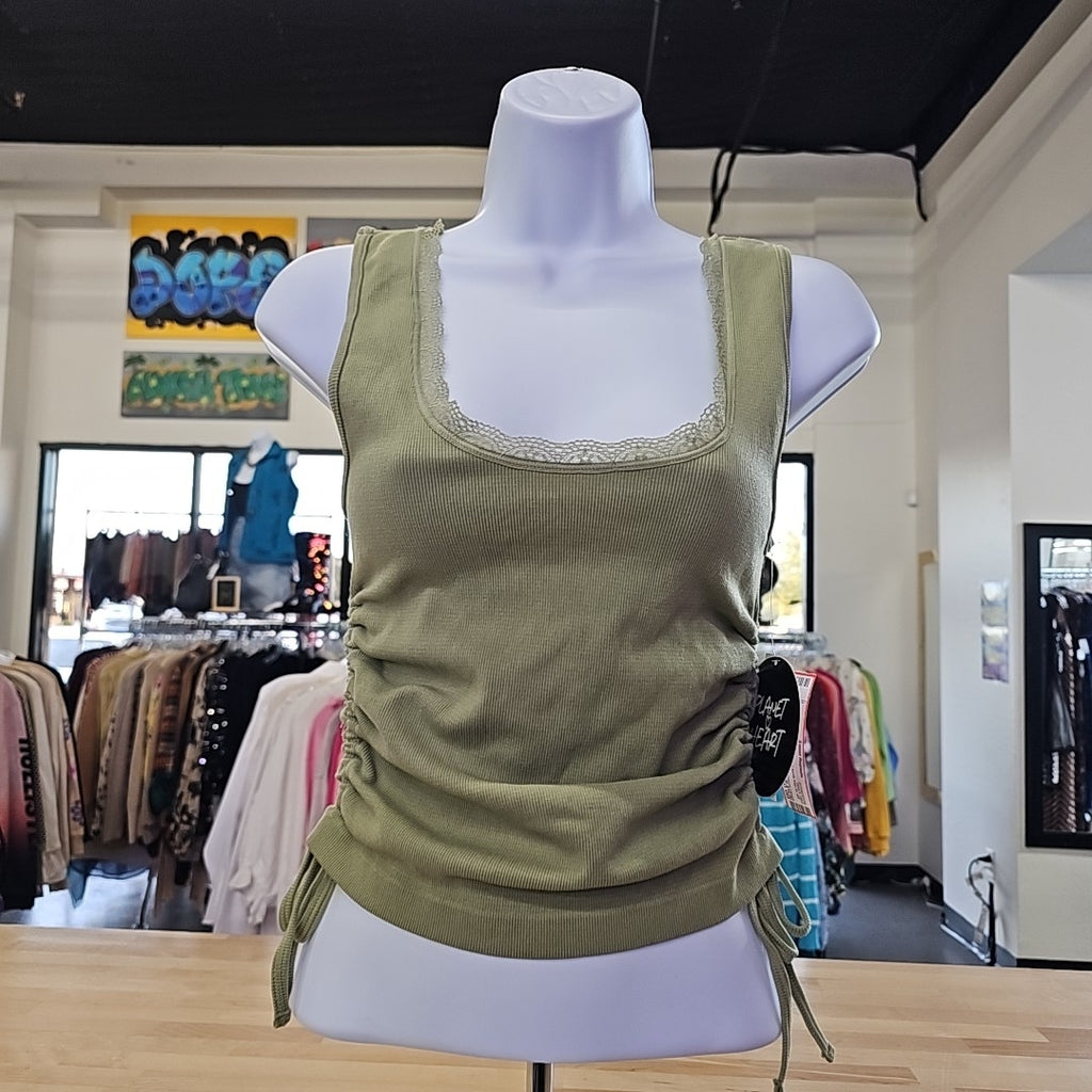 Planet Heart Juniors' Seamless Side-Tie Tank - Tea