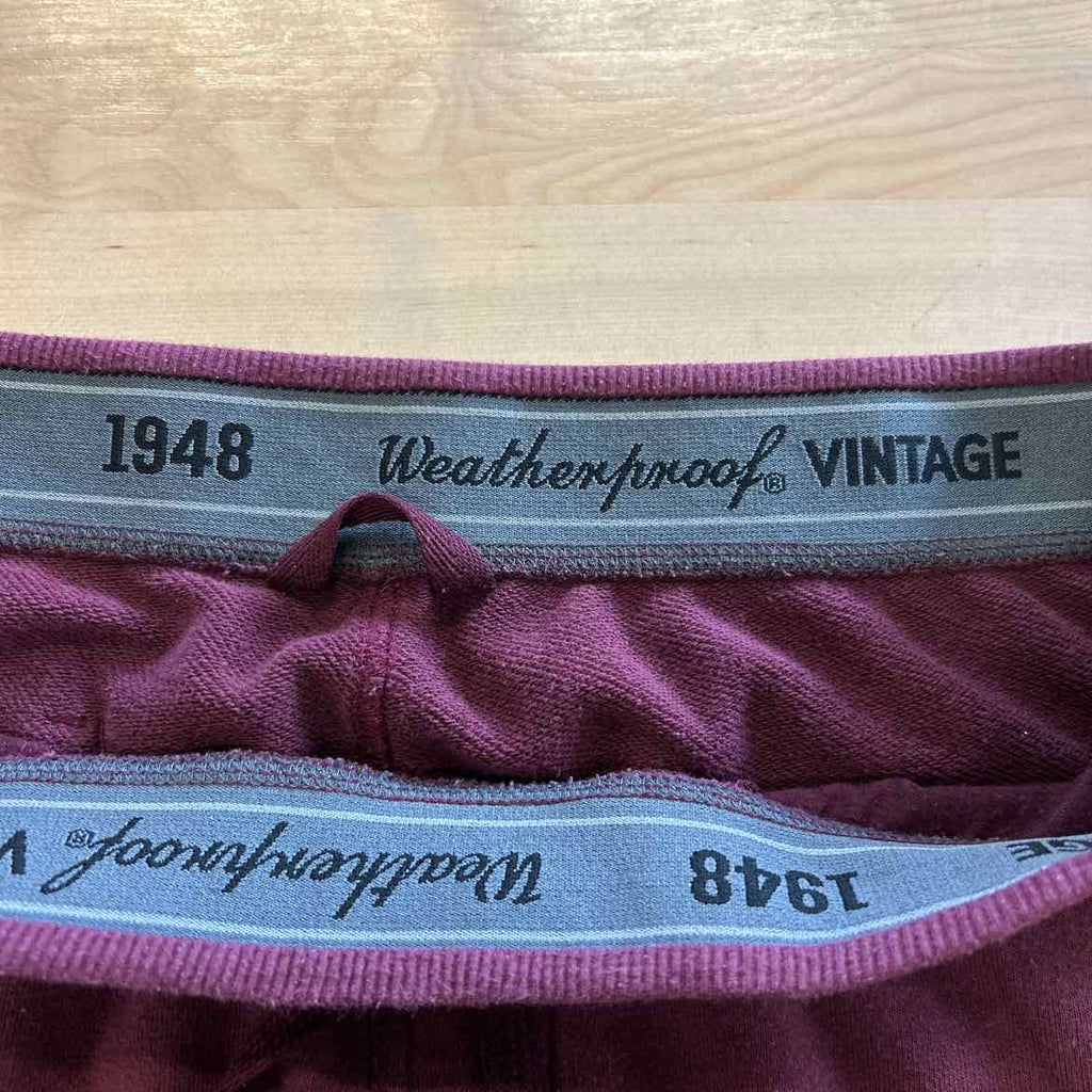 Weatherproof Size L Burgundy Sweatpants