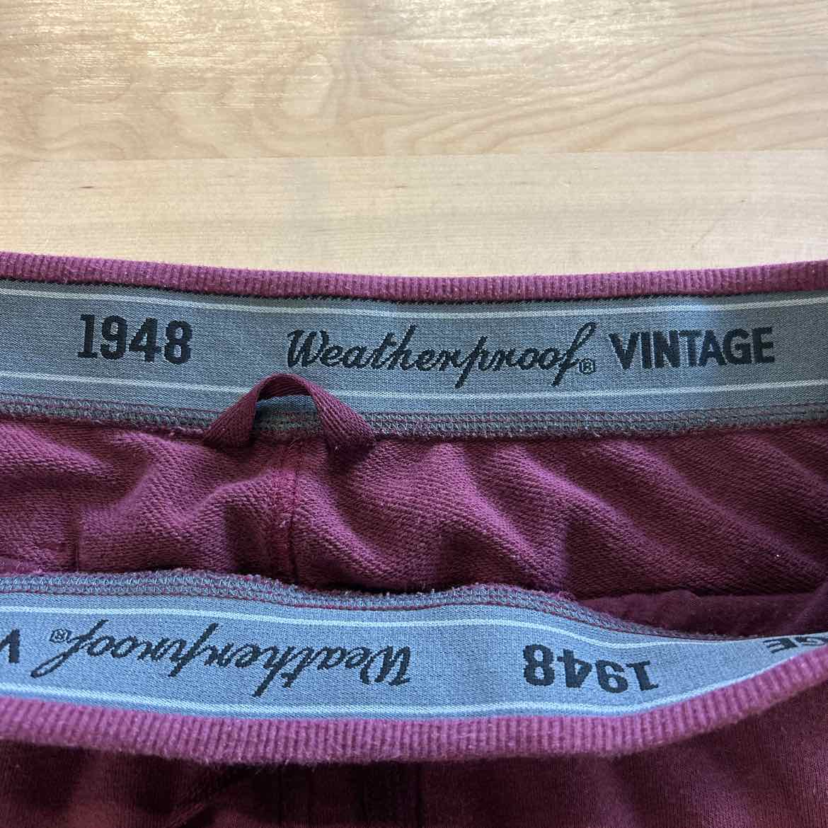 Weatherproof Size L Burgundy Sweatpants