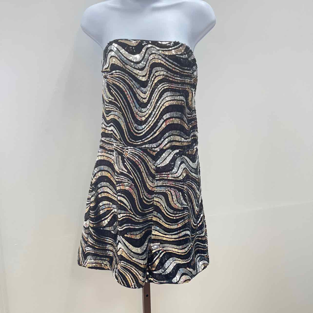 Guess Size XL Kahlo Sequined Strapless Romper