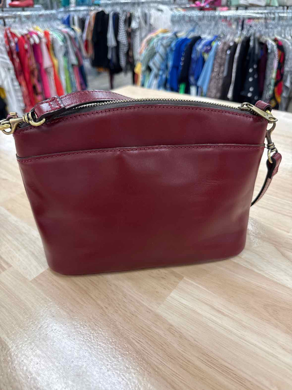 Patricia Nash Ox Blood Arlee Crossbody Leather Preloved Handbag