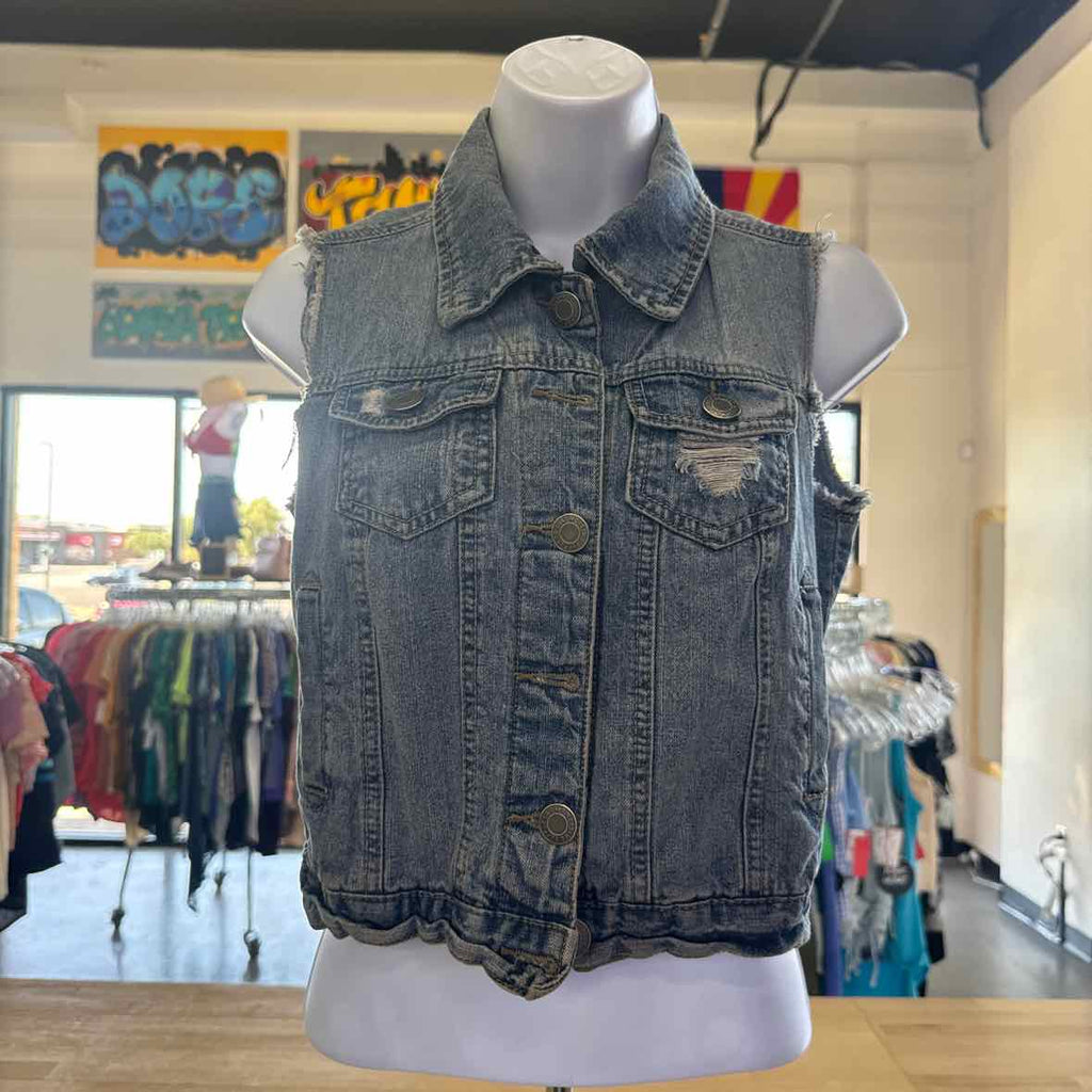 mossimo Size S Blue Denim Preloved Vest
