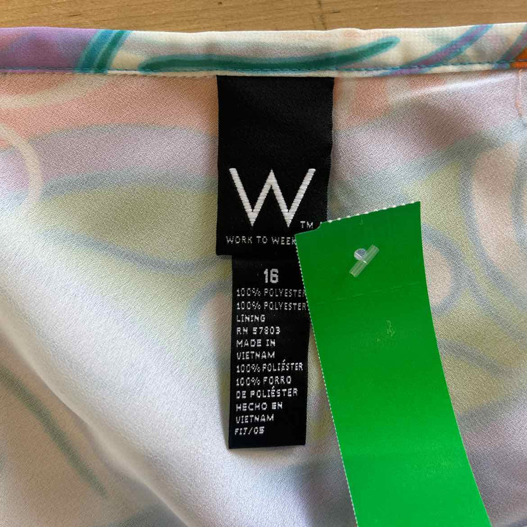 Worthington Size 16 Multi Color Preloved Skirt