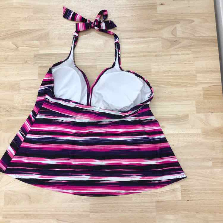 Catalina Size XL Pink/white Swimsuit Bottom/Top