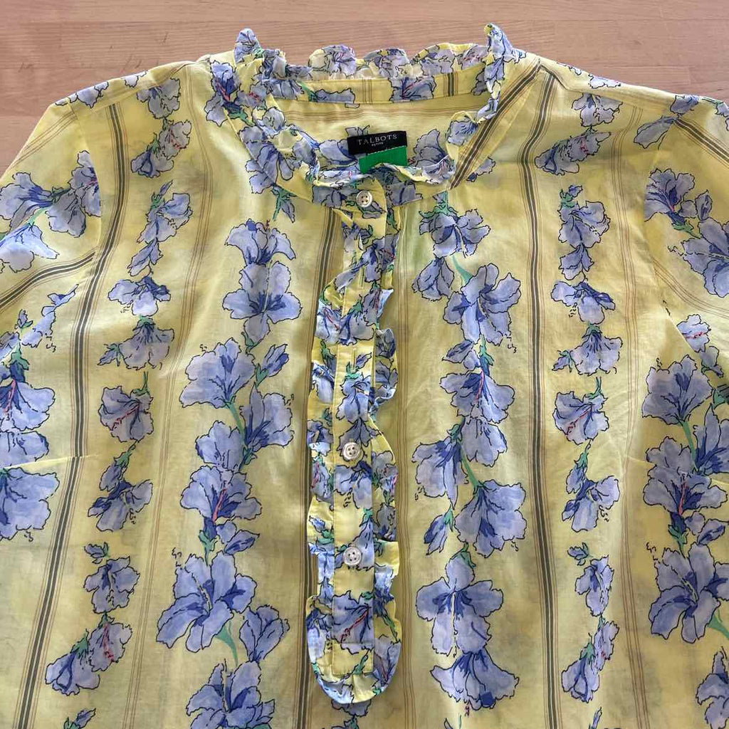 Talbots Size LP Yellow Preloved Blouse LS