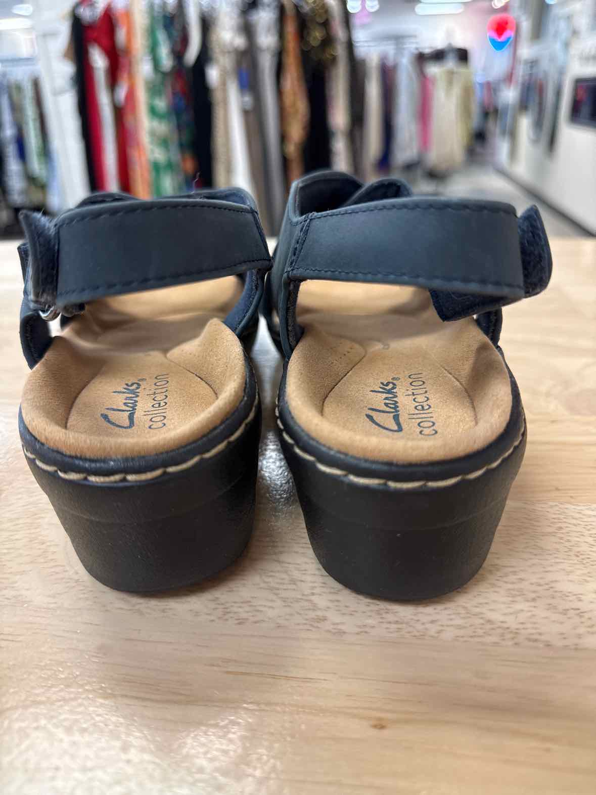 Clarks Size 6 Navy Preloved Sandals