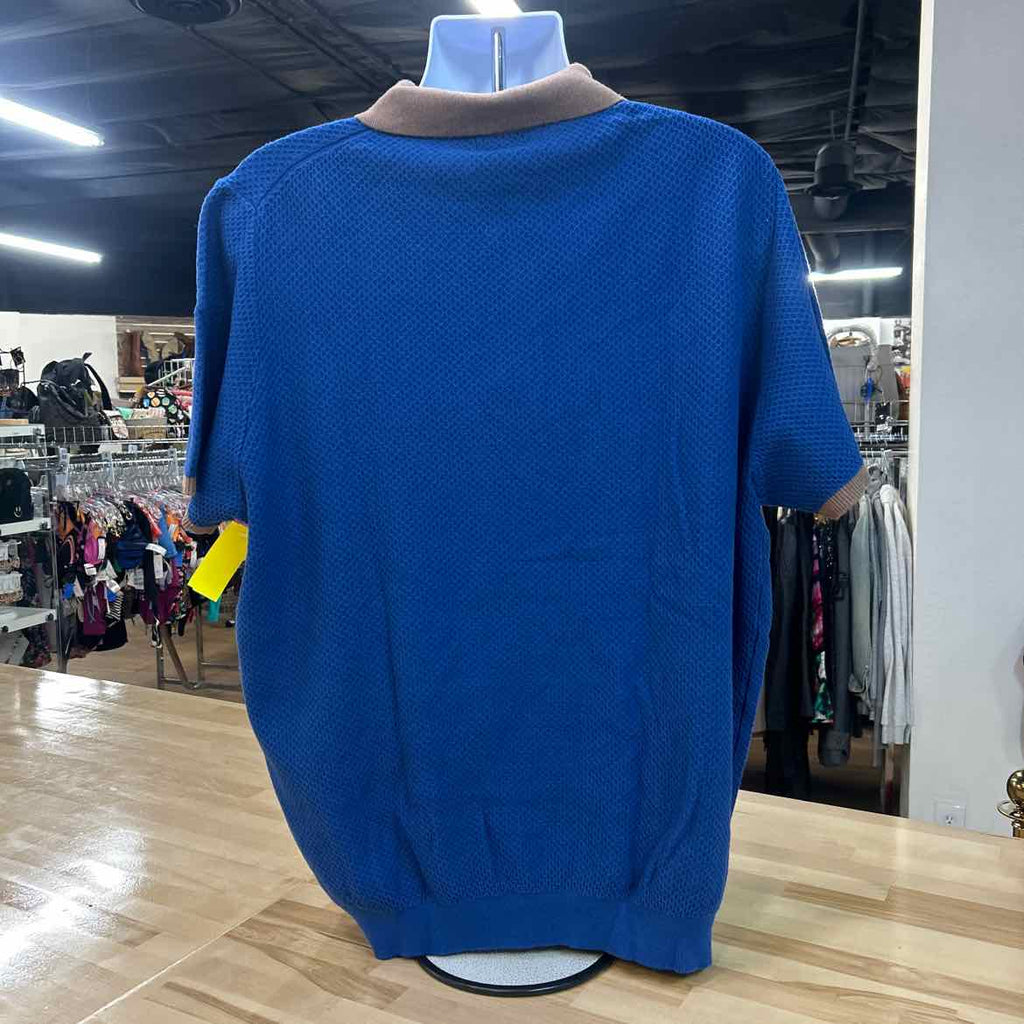 Paul Fredrick Size 3XL Blue Preloved MENS Polo