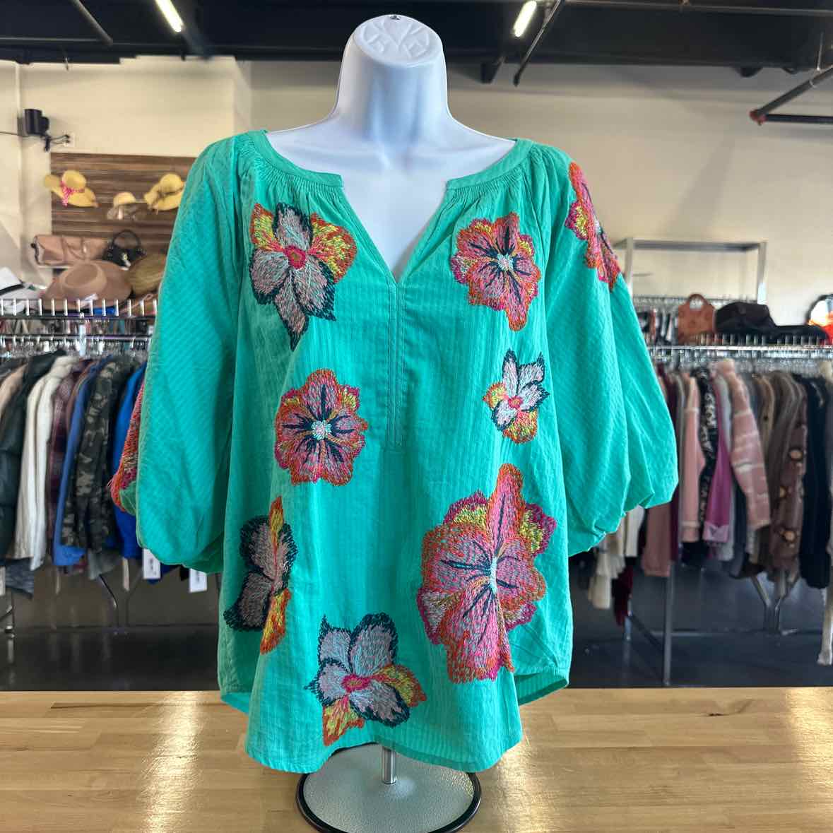 Anthropologie Size S Green Blouse