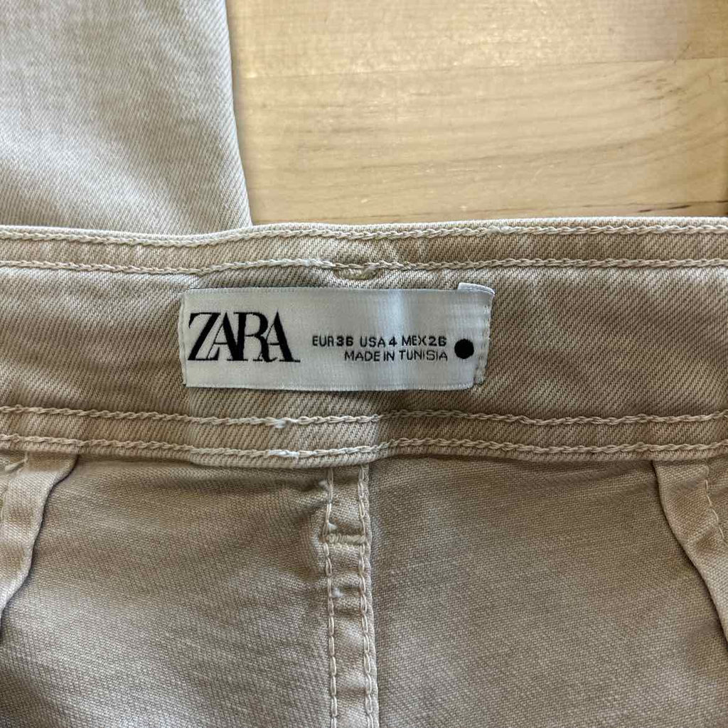 zara Size 4 Tan Preloved Pants