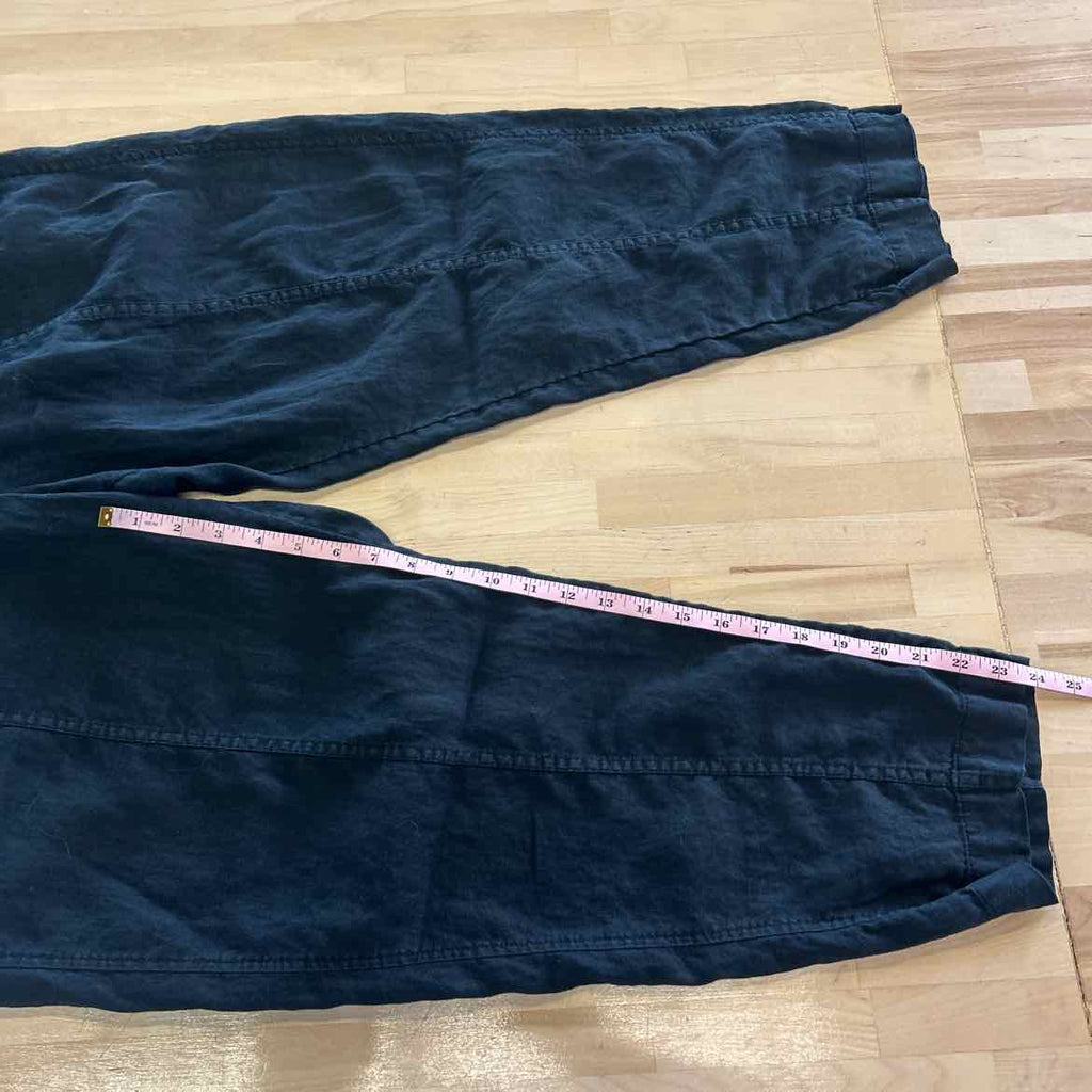 Athleta Size XL Black Linen Preloved Jogging Pants
