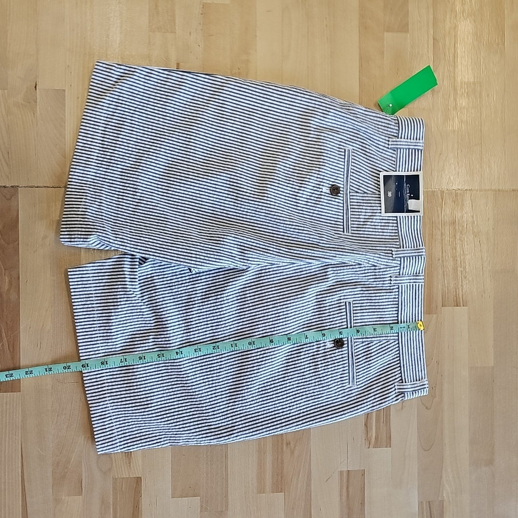 Club Room Men's Size 30 Gray Stripe Seersucker Shorts