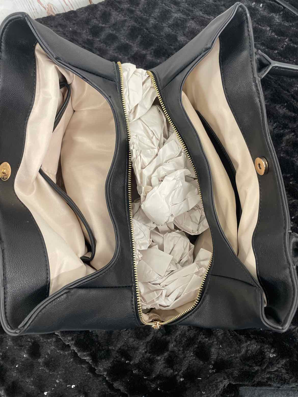 I.N.C. International Concepts Trippii Medium Studded Tote Black NO SIZE