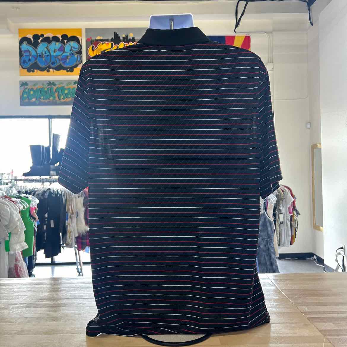Greg Norman Size L Black/Red Preloved MENS Polo