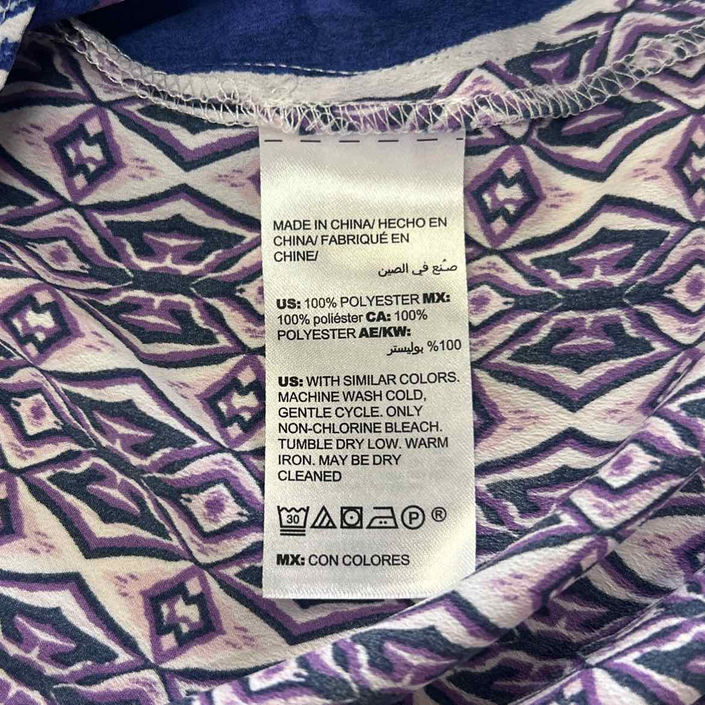 Chico's Size 0 Purple Preloved Blouse SS