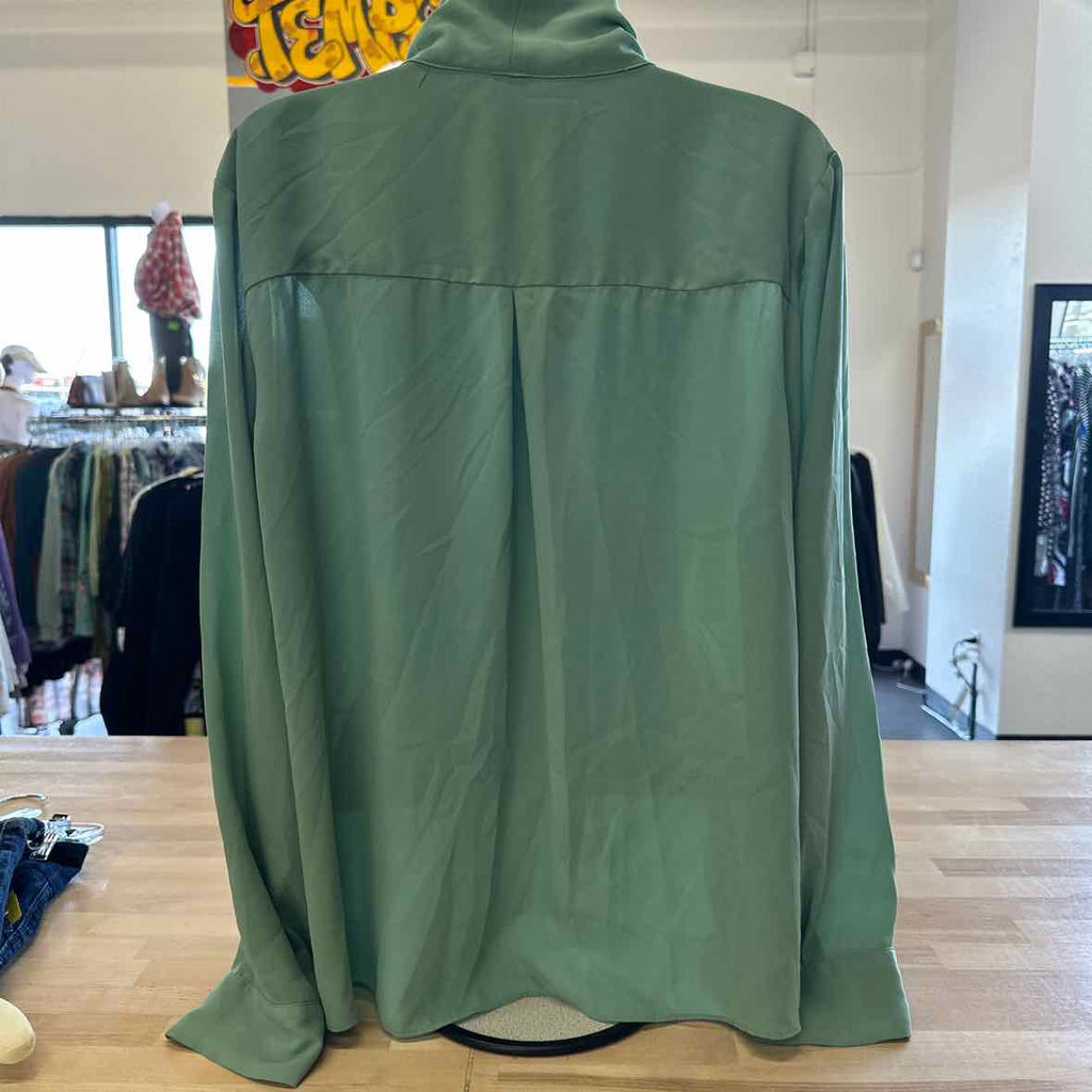 INC Size XL Teal Preloved Blouse SS