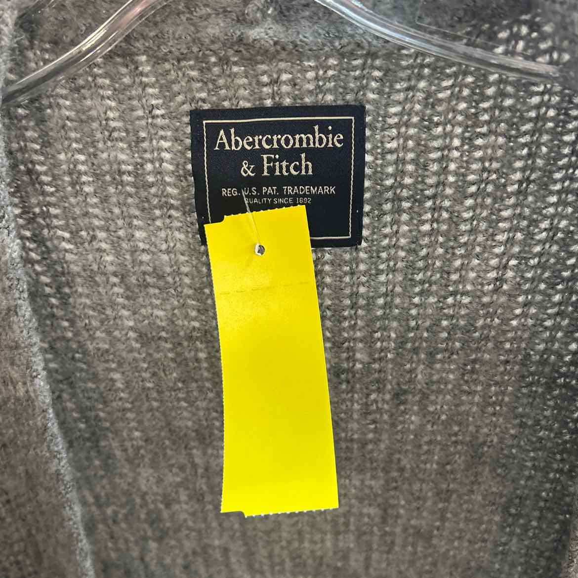 Abercrombie Size XS Gray Knit Preloved Duster