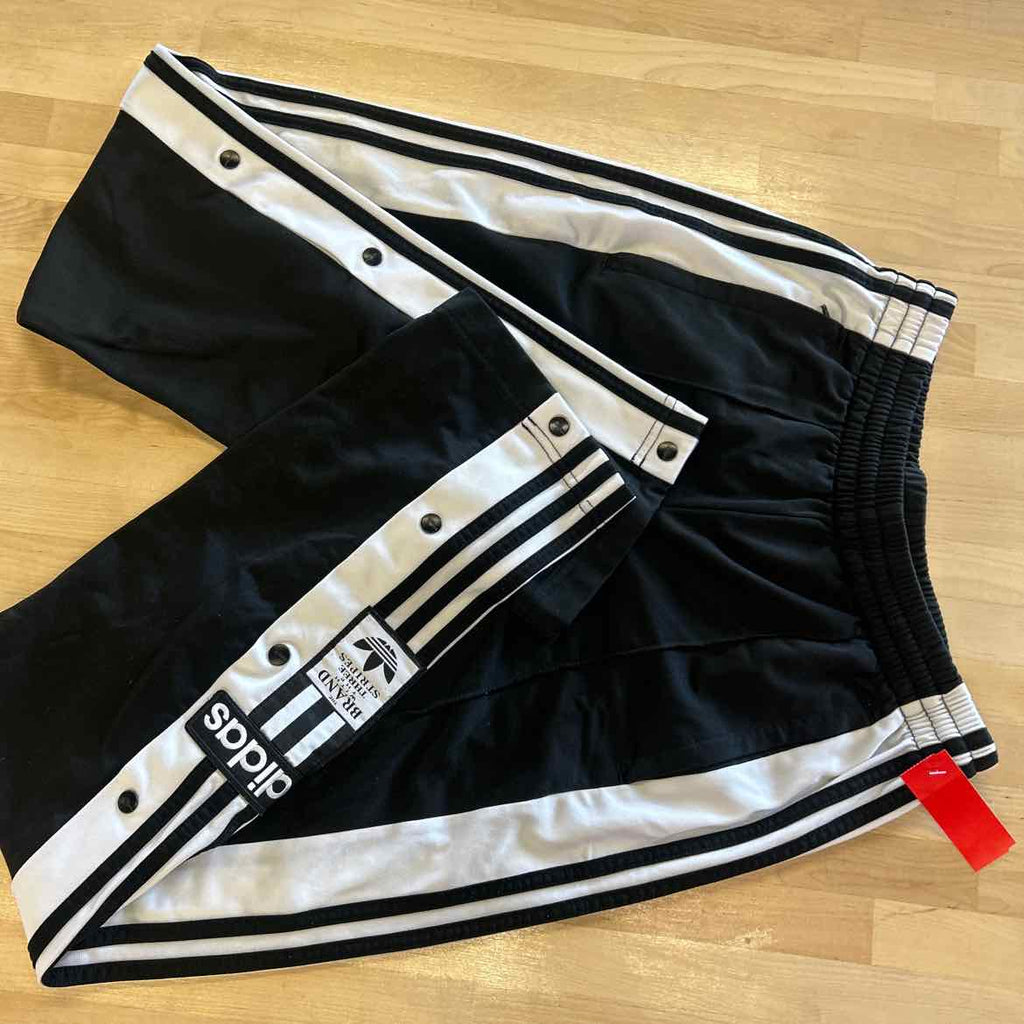 Adidas Size XS Black Preloved Tear Away Basketball Athletic Pants