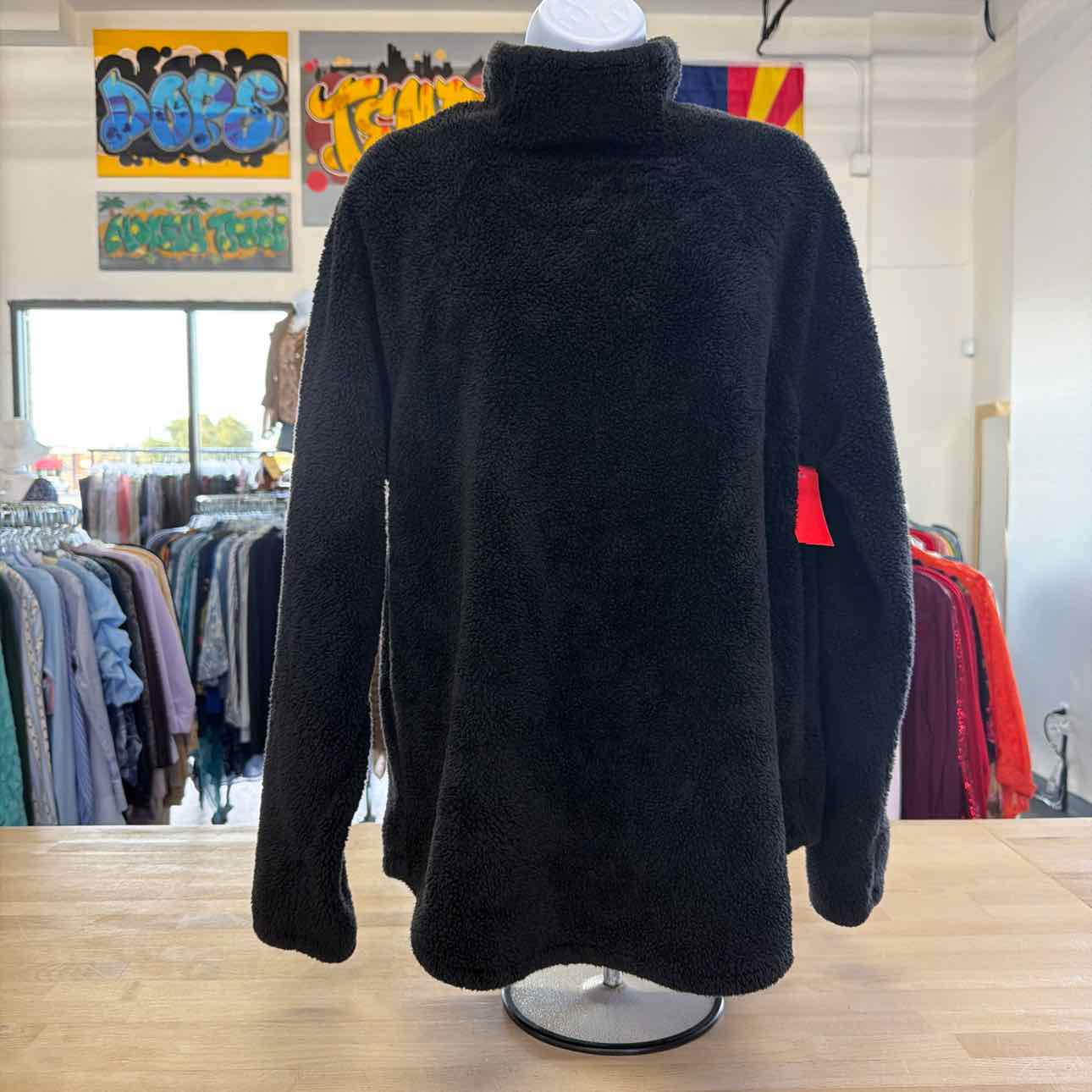 Joy Lab Size XL Black Polyester Preloved Pullover