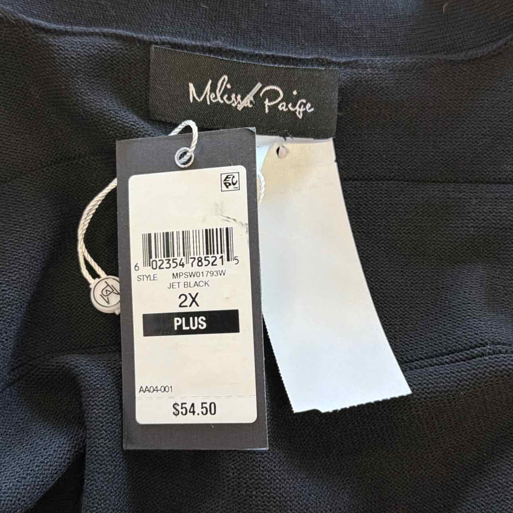 Melissa Paige Women's Ribbed Open-Front Long Cardigan - Jet Bla