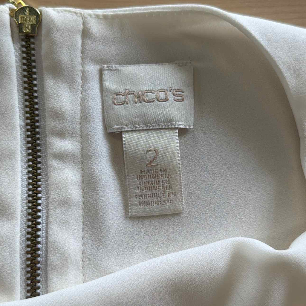 Chico's Size L Cream Preloved Sleeveless