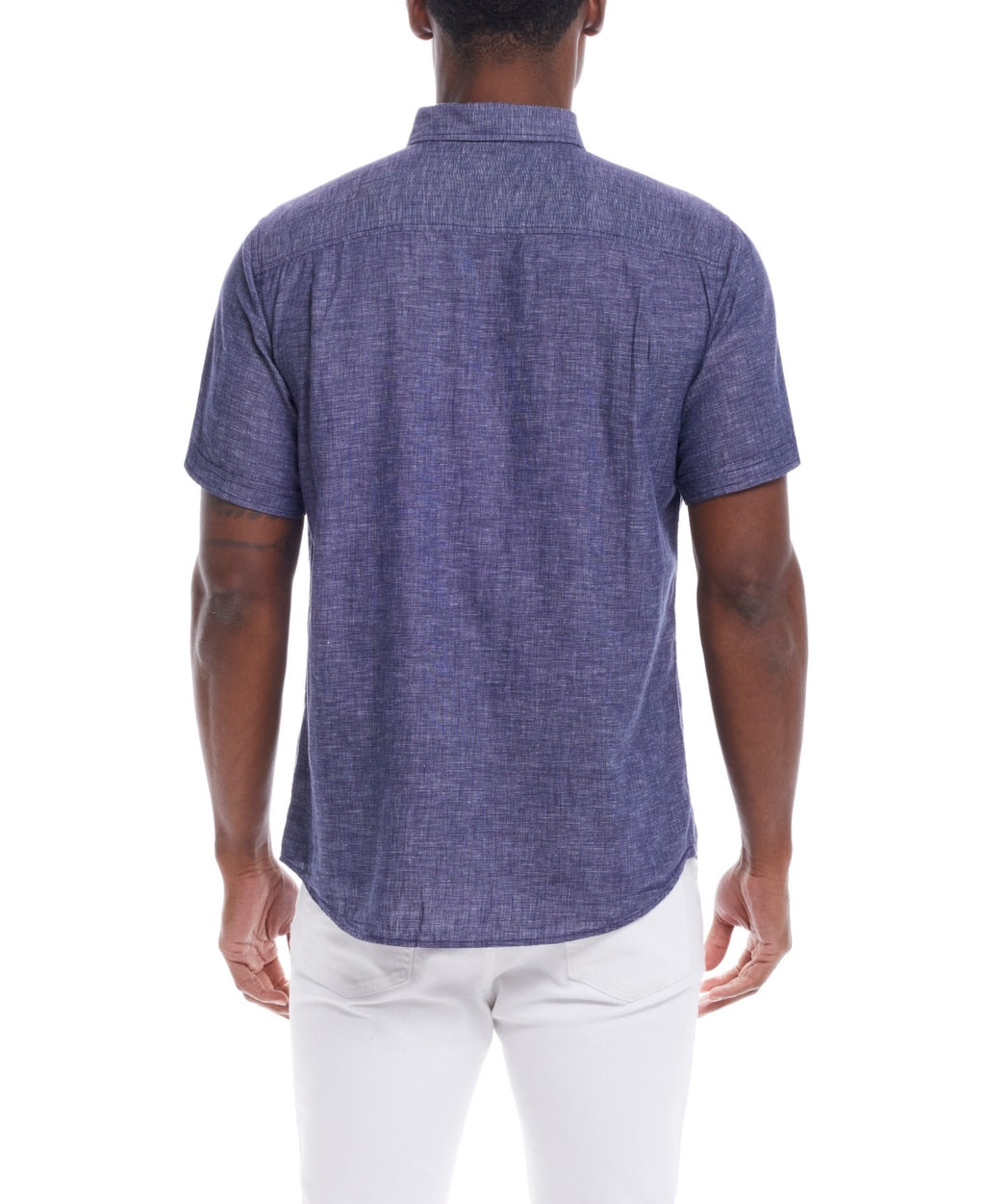 Weatherproof Size XL Men's Short Sleeve Solid Linen Cotton Shirt