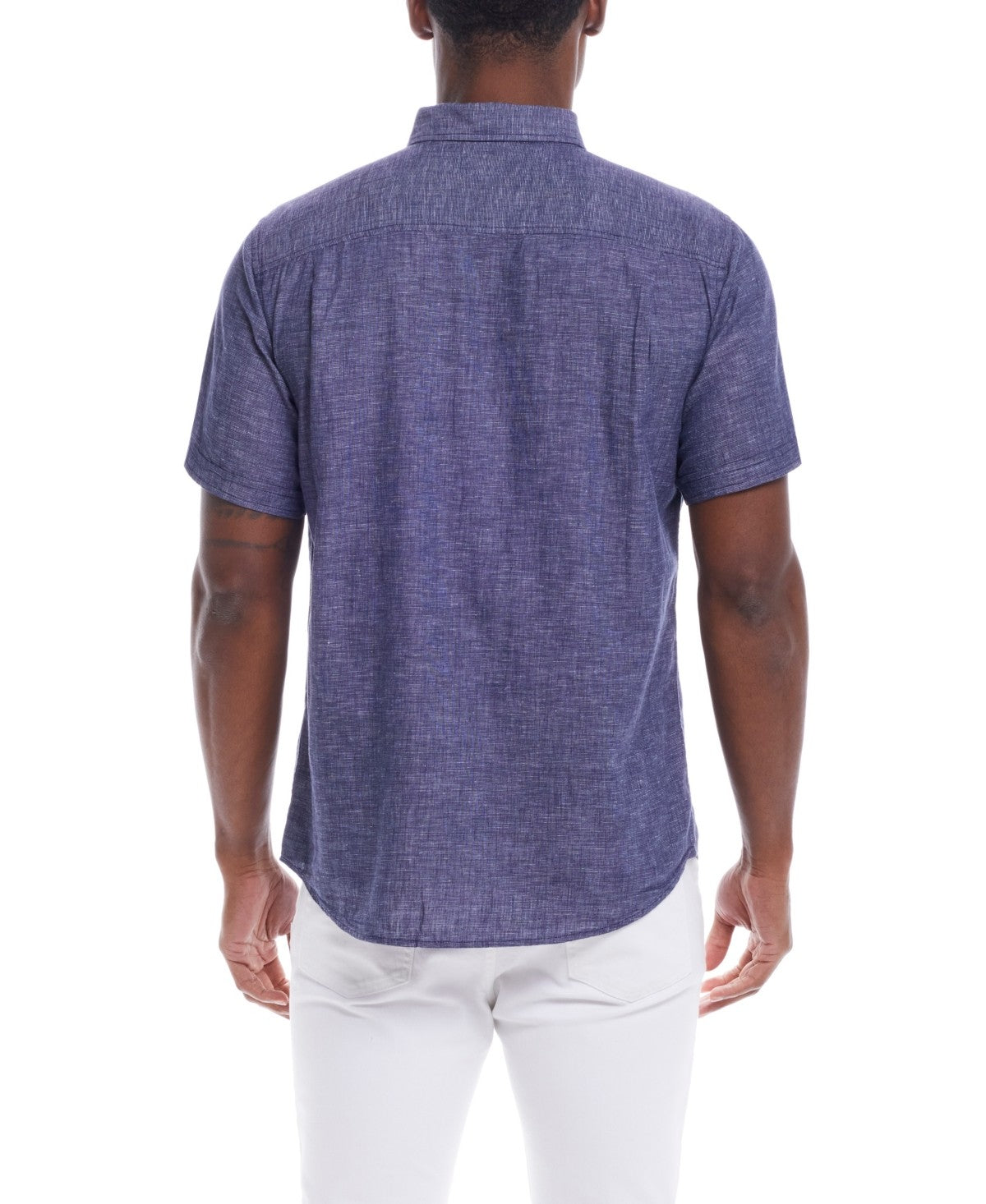 Weatherproof Size XL Men's Short Sleeve Solid Linen Cotton Shirt