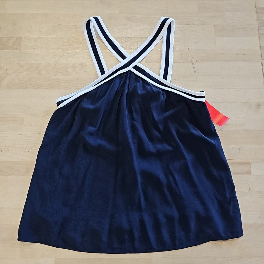 Loft Size S Navy & White Preloved Tank