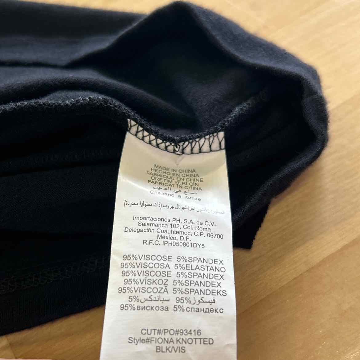 Bebe Size XS Black Preloved Blouse SS