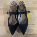 Gianni Bini Size 9 Black Leather Suede Preloved Flats
