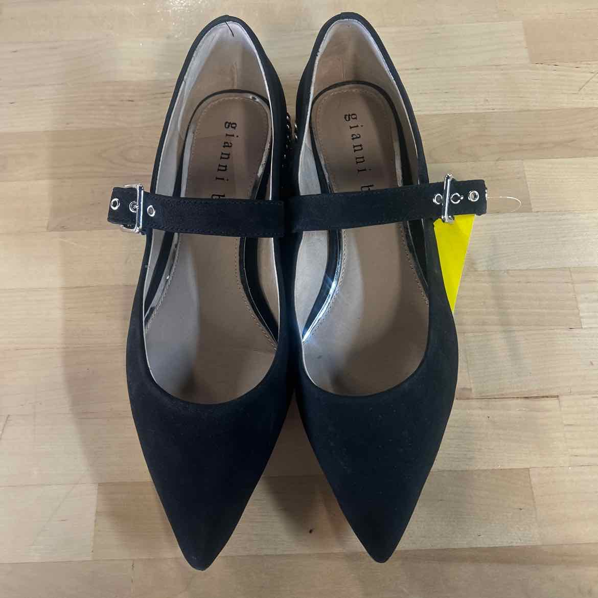 Gianni Bini Size 9 Black Leather Suede Preloved Flats
