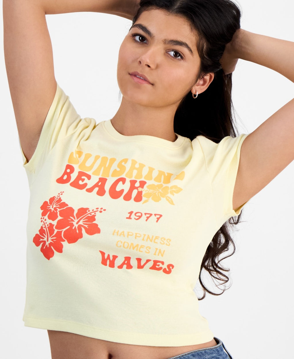 Self E Size L Sunshine Beach Hibiscus Tee
