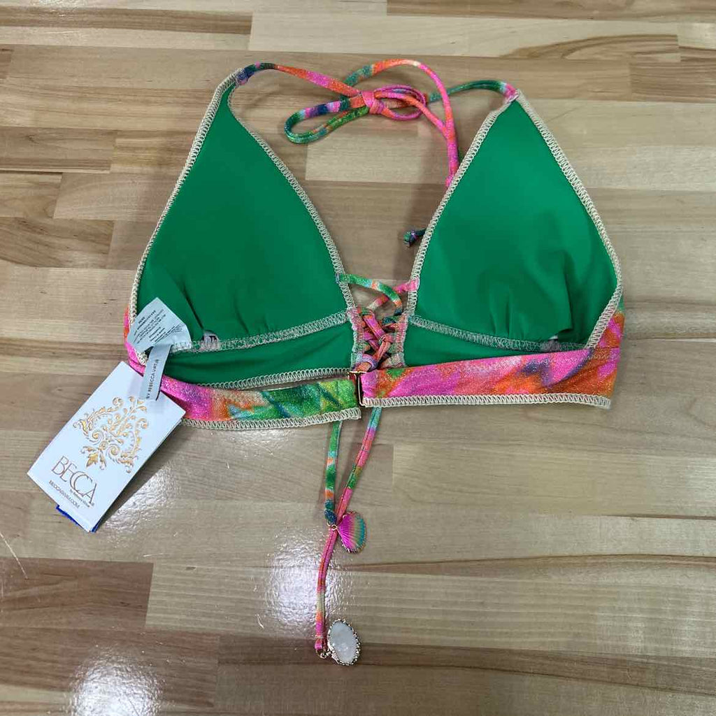 becca Size M Halter Swim Bikini Top