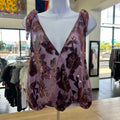 Free People Size S Purple Velvet Mesh Preloved Tank