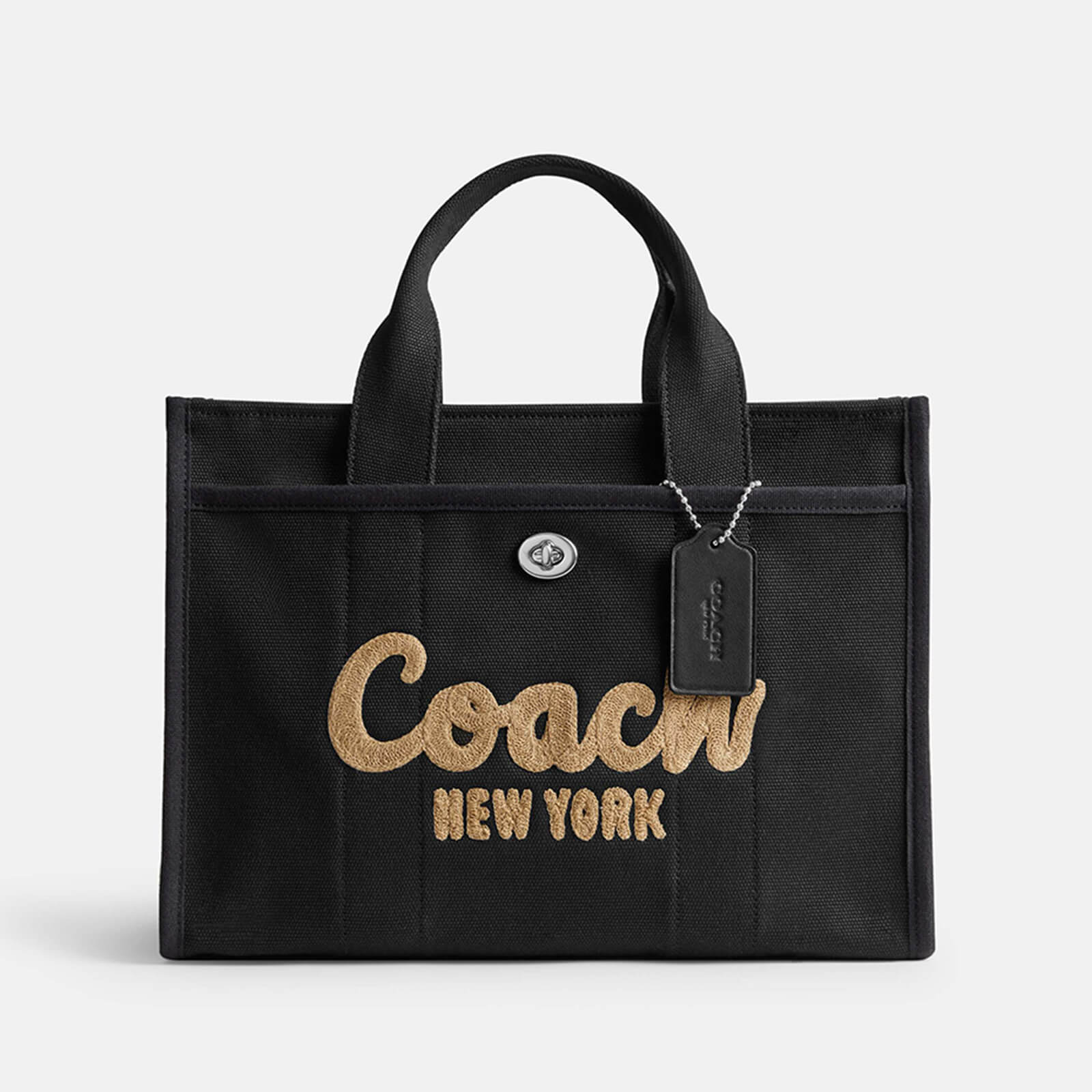Coach Black Canvas Cargo Tote Handbag