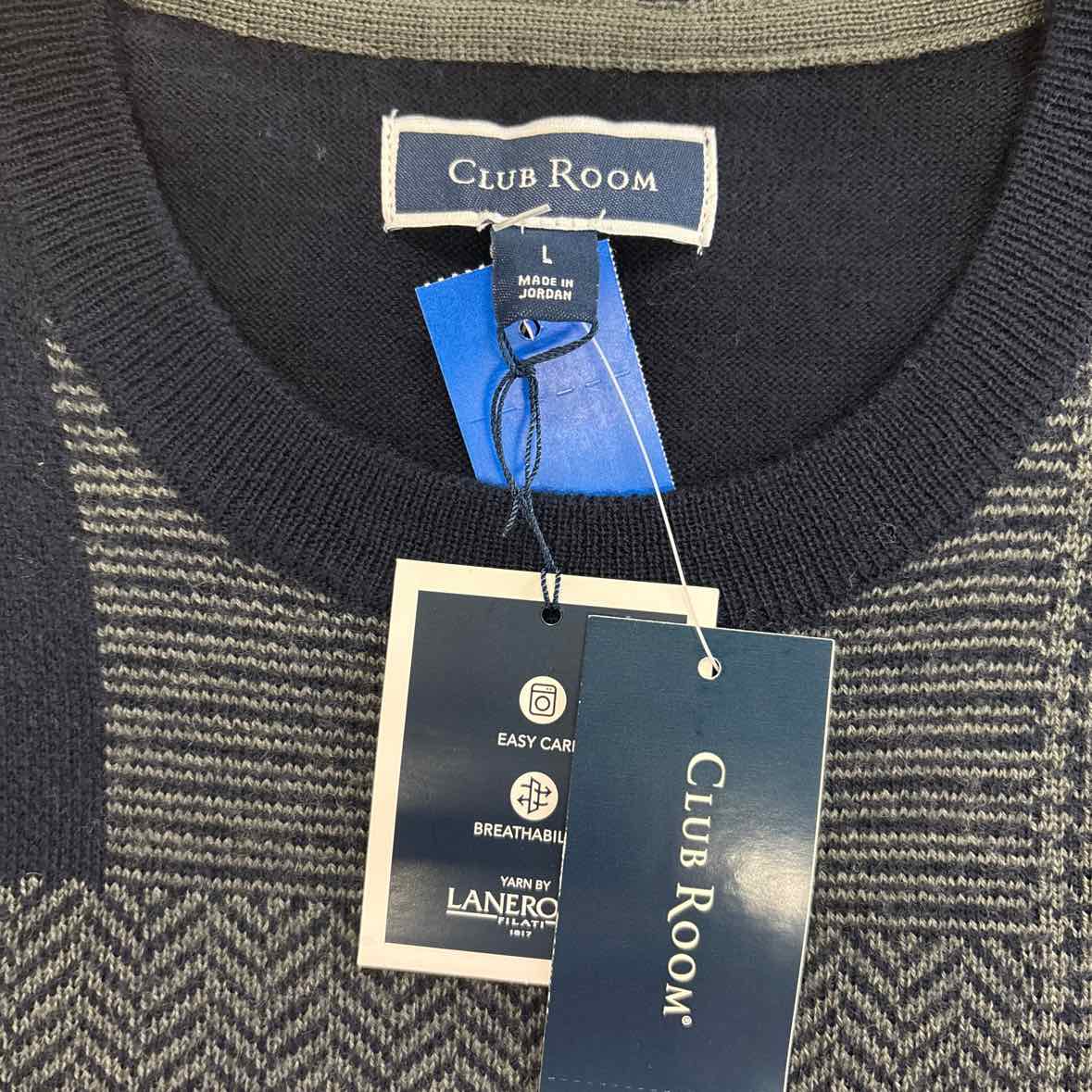 Club Room Size L Navy MENS Sweater