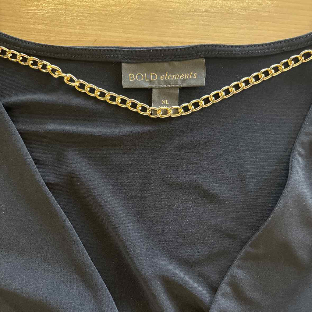 Bold Elements Size XL Black Blouse