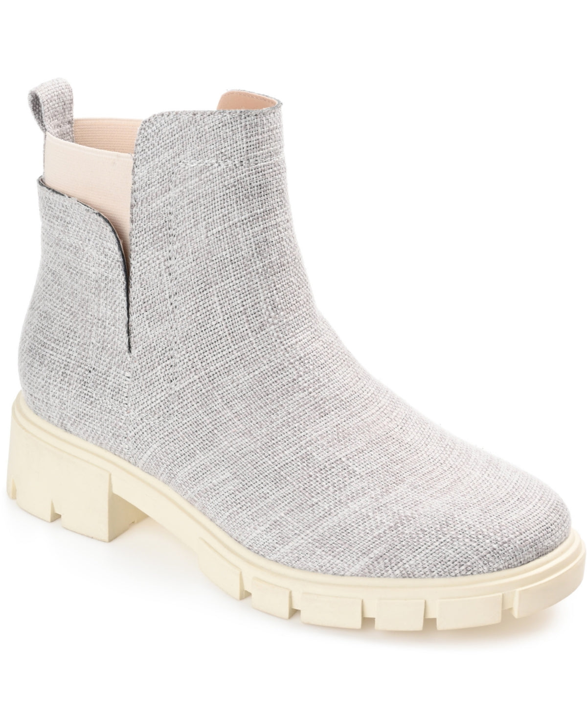 JEEVA Shoe Size 10 Gray Jeeva Inside Zip Block Heel Booties