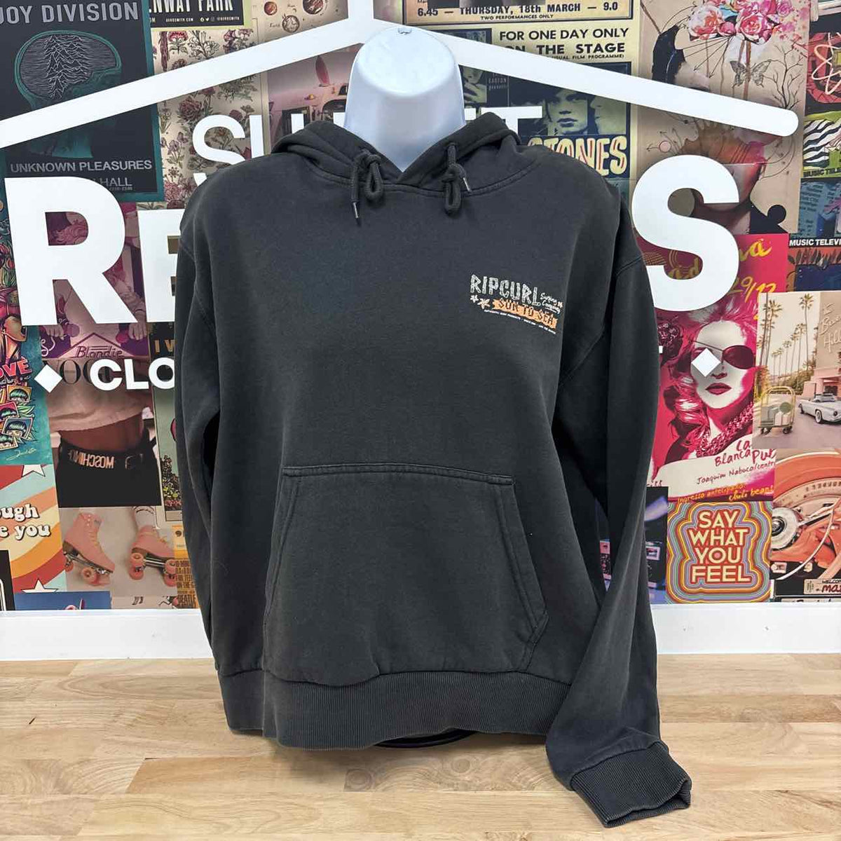 Rip Curl Juniors' Sun to Sea Relaxed-Fit Hoodie - Washed Black
