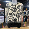 Pier One Size L Black White Preloved Sleeveless