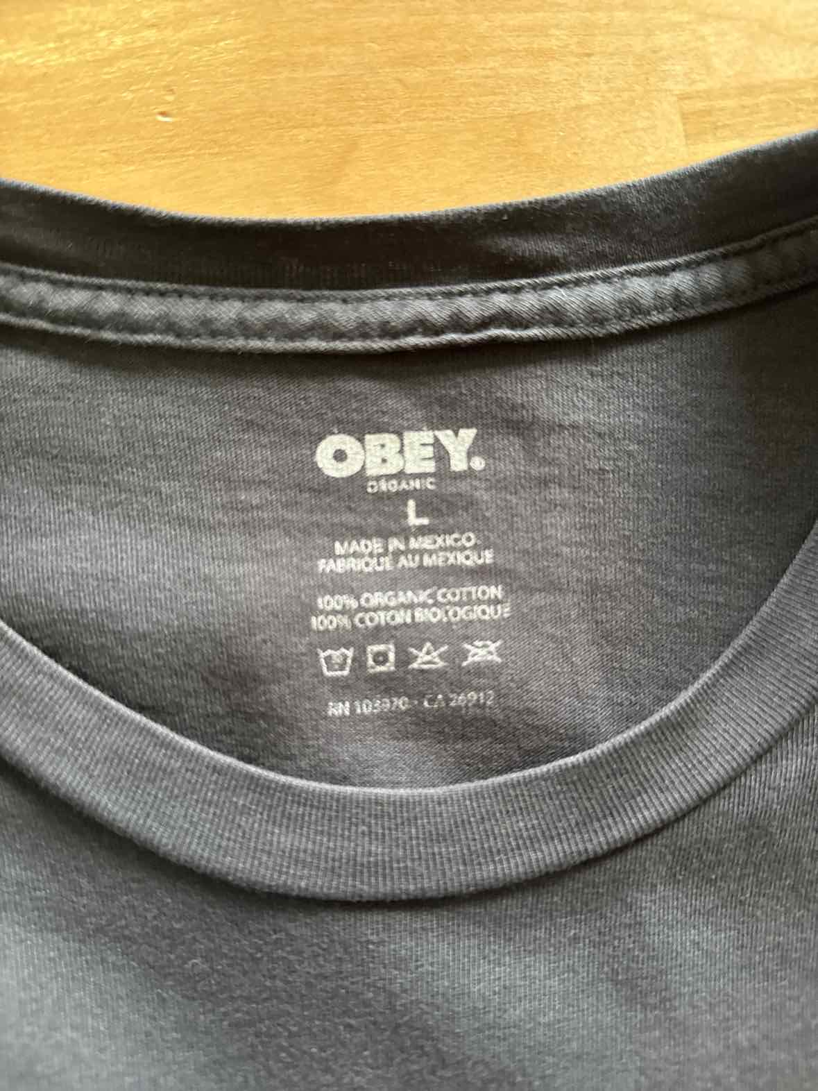 Obey Men's Size L Black MENS T-shirt