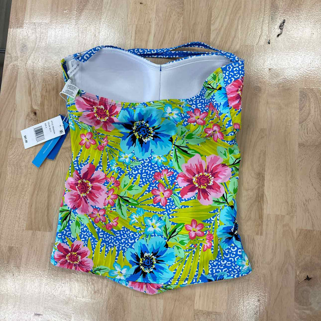 Bleu Size 8 Multi-Color Nylon Spandex New Swimsuit Bottom/Top
