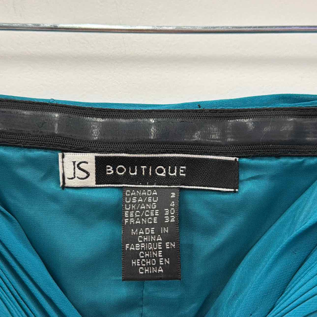 JS Boutique Size 4 Teal Preloved Dress